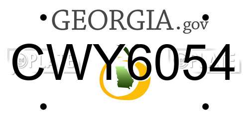 CWY6054 Georgia License Plate