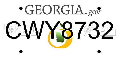 CWY8732 Georgia License Plate