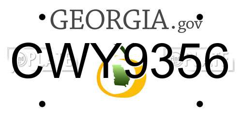 CWY9356 Georgia License Plate