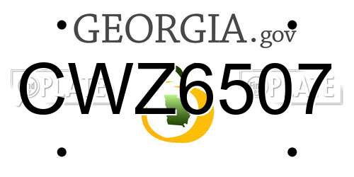 CWZ6507 Georgia License Plate