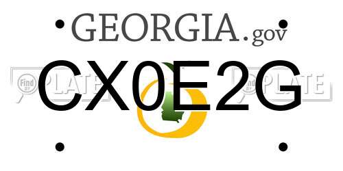 CX0E2G Georgia License Plate