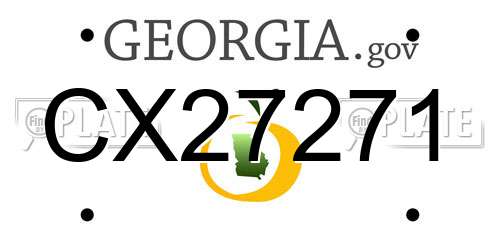 CX27271 Georgia License Plate