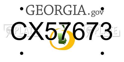 CX57673 Georgia License Plate