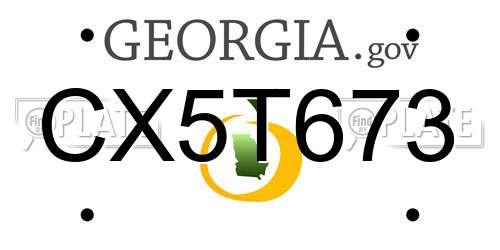 CX5T673 Georgia License Plate