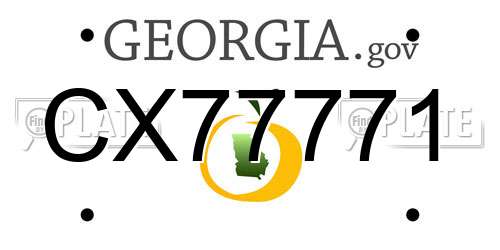 CX77771 Georgia License Plate