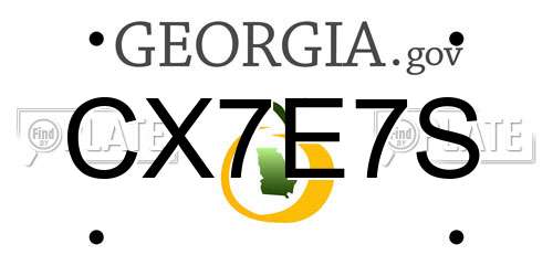 CX7E7S Georgia License Plate