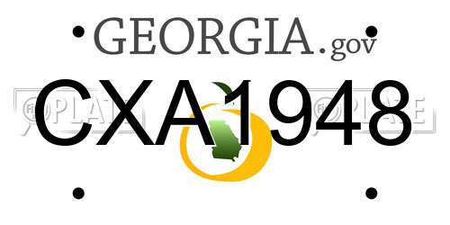 CXA1948 Georgia License Plate
