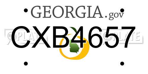 CXB4657 Georgia License Plate