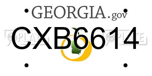 CXB6614 Georgia License Plate