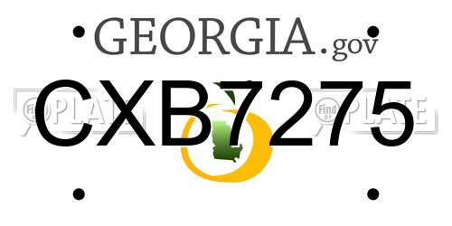 CXB7275 Georgia License Plate