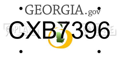 CXB7396 Georgia License Plate