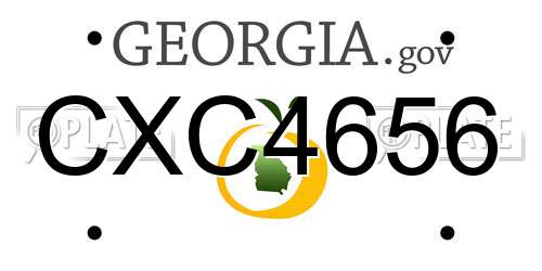 CXC4656 Georgia License Plate