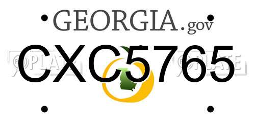 CXC5765 Georgia License Plate