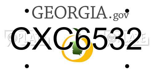 CXC6532 Georgia License Plate