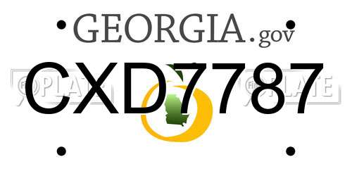 CXD7787 Georgia License Plate