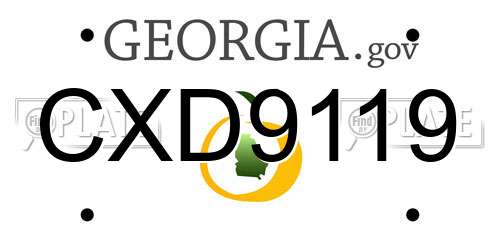 CXD9119 Georgia License Plate