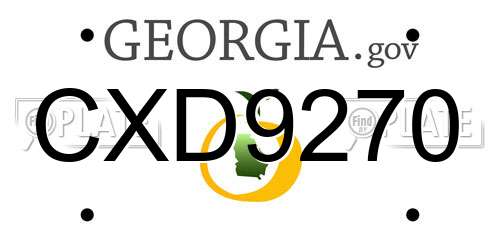 CXD9270 Georgia License Plate