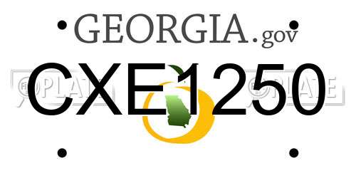 CXE1250 Georgia License Plate