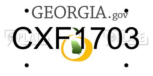 CXF1703 Georgia License Plate