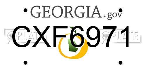 CXF6971 Georgia License Plate