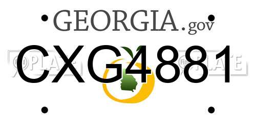 CXG4881 Georgia License Plate