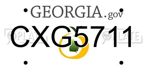 CXG5711 Georgia License Plate