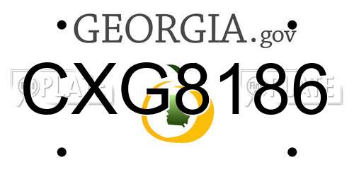 CXG8186 Georgia License Plate