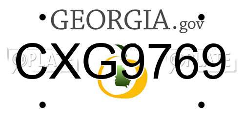 CXG9769 Georgia License Plate