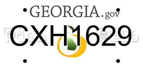 CXH1629 Georgia License Plate