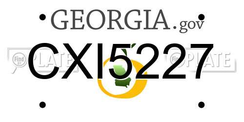 CXI5227 Georgia License Plate