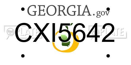CXI5642 Georgia License Plate