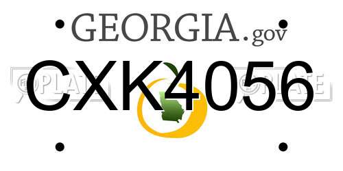 CXK4056 Georgia License Plate