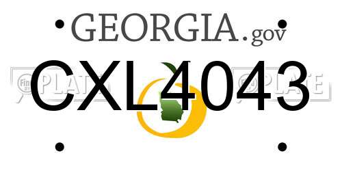 CXL4043 Georgia License Plate