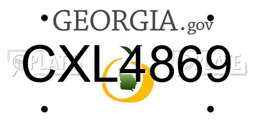 CXL4869 Georgia License Plate