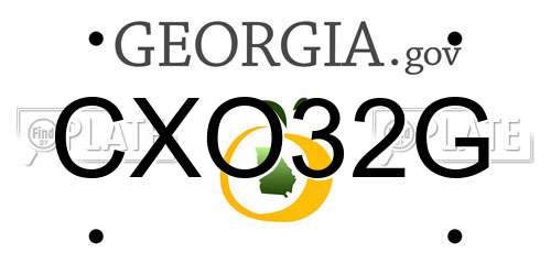 CXO32G Georgia License Plate