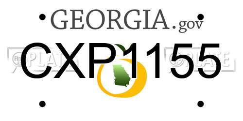 CXP1155 Georgia License Plate