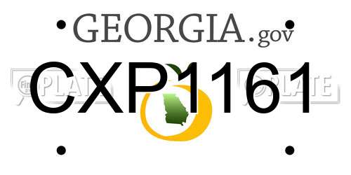 CXP1161 Georgia License Plate