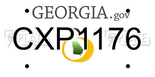 CXP1176 Georgia License Plate