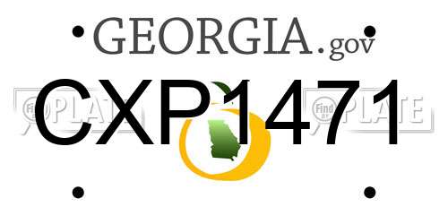 CXP1471 Georgia License Plate