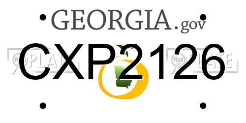 CXP2126 Georgia License Plate