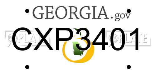CXP3401 Georgia License Plate