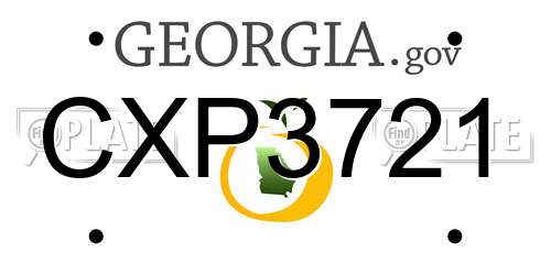 CXP3721 Georgia License Plate