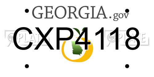 CXP4118 Georgia License Plate