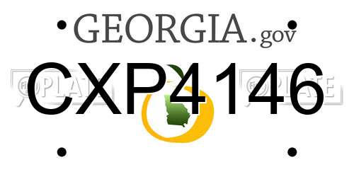 CXP4146 Georgia License Plate