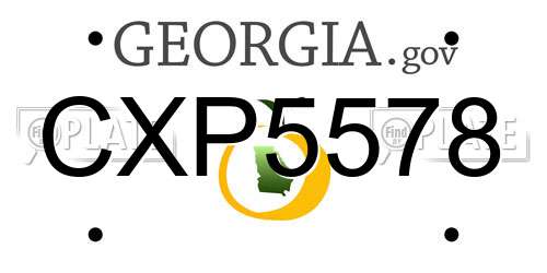 CXP5578 Georgia License Plate