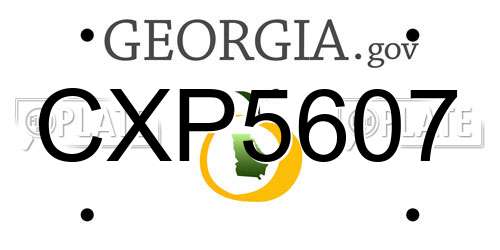 CXP5607 Georgia License Plate