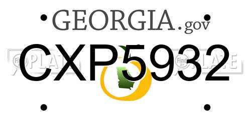 CXP5932 Georgia License Plate
