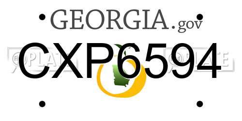 CXP6594 Georgia License Plate