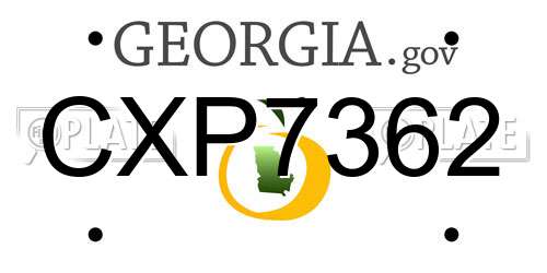 CXP7362 Georgia License Plate