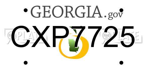 CXP7725 Georgia License Plate